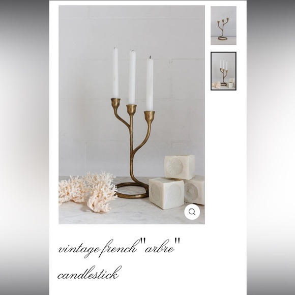 Vintage French “arbre “ candle stick